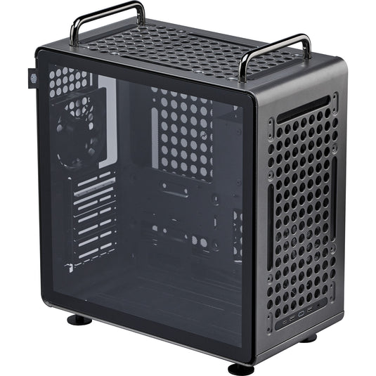 Cooler master qube 540 stardust iron midi tower behuizing (zwart | 2x usb-a | 1x usb-c | tempered glass)