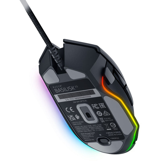 Razer basilisk v3 gaming muis (zwart, 26.000 dpi, rgb leds)