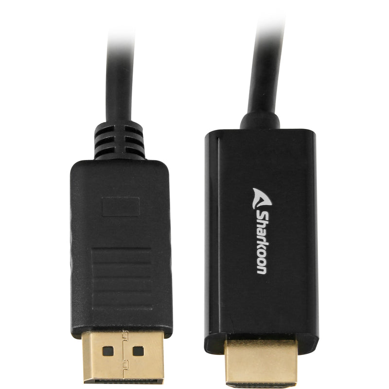 Load image into Gallery viewer, Sharkoon displayport 1.2 > hdmi adapter (zwart, 1 meter, 4k)
