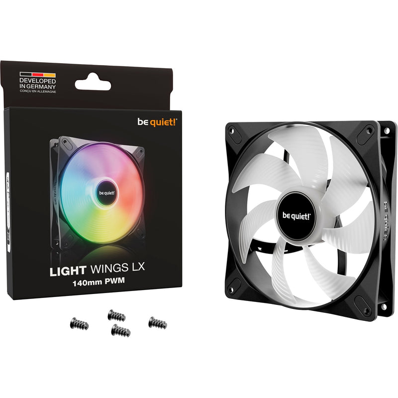 Load image into Gallery viewer, Be quiet! light wings lx pwm rgb case fan (zwart, 140 x 140 x 25 mm)
