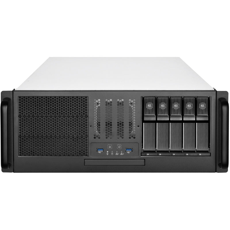 Load image into Gallery viewer, Silverstone rm41-h08 rack behuizing (zwart | 2x usb-a 3.2 (5 gbit s))
