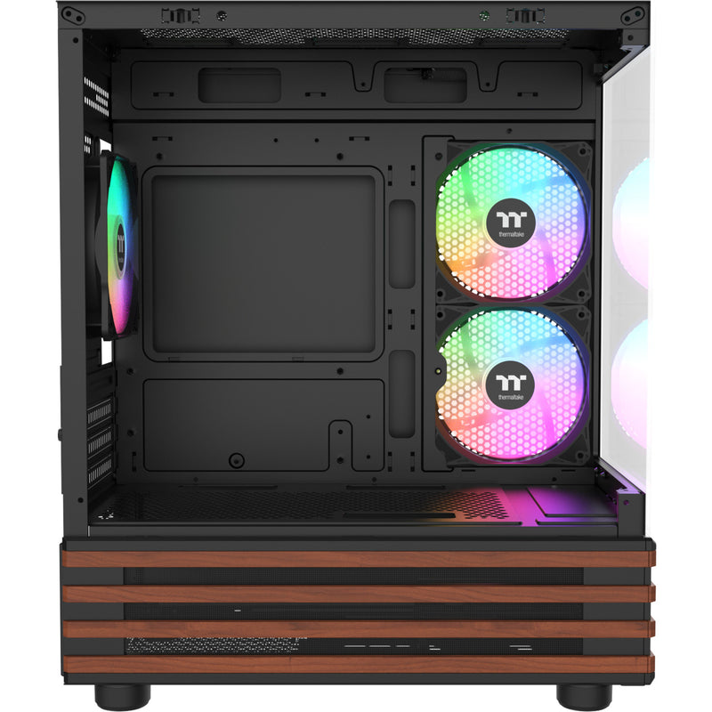 Load image into Gallery viewer, Thermaltake view 170 ws argb mini tower behuizing (zwart houtkleur | 2x usb-a | rgb | window)
