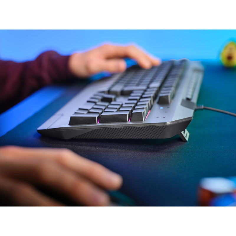 Load image into Gallery viewer, Trust gxt 836 evocx rgb gaming toetsenbord (zwart, us lay-out (qwerty), membraan, 100%, rgb)

