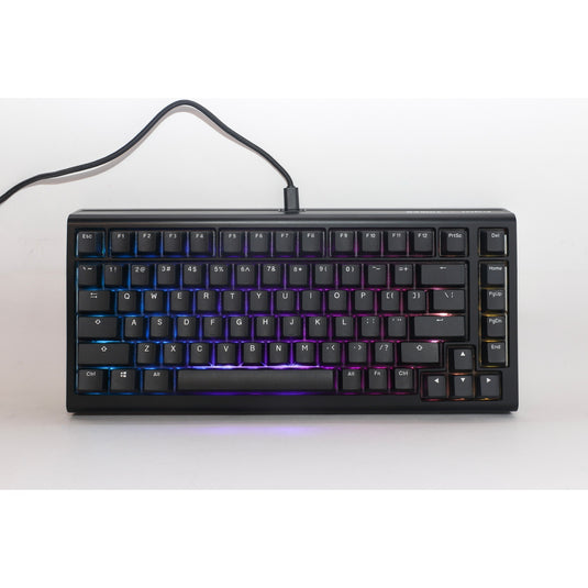 Ducky projectd tinker 75 met qmk via, toetsenbord (zwart wit, us lay-out, cherry mx red, rgb led, double-shot pbt, hot-swappable, gasket mount, 75%)
