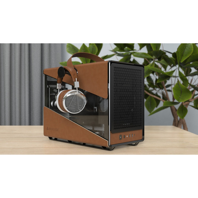 Load image into Gallery viewer, Montech heritage pro midi tower behuizing (zwart beige | 2x usb-a | 1x usb-c)
