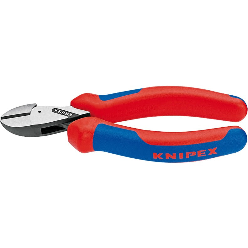 Load image into Gallery viewer, Knipex x-cut compacte zijsnijtang 73 02 160 kniptang (snijkant met facet, doorstoken scharnier)
