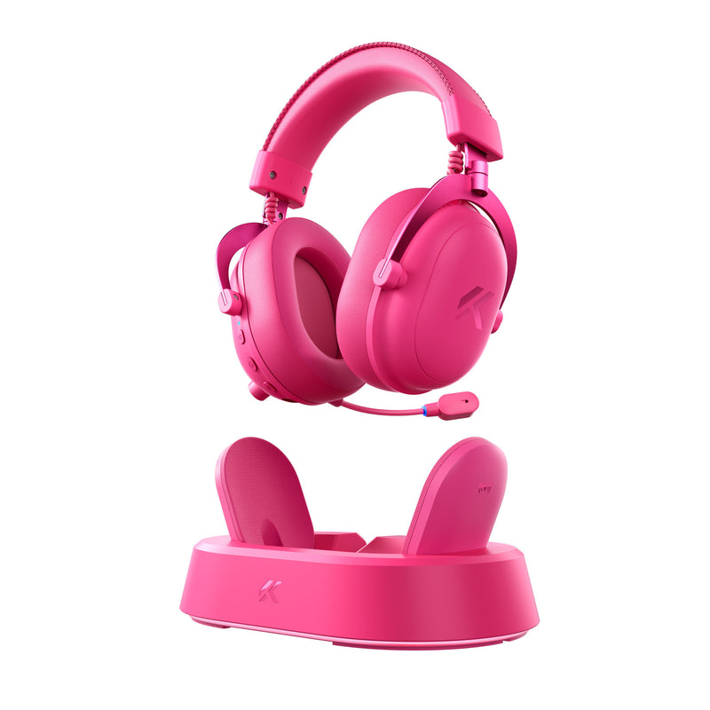 Afbeelding laden in galerijviewer, Mchose v9 turbo+ magnetic wireless over-ear gaming headset (rood, nintendo switch, playstation 4, playstation 5, mobiel, pc, 2.4g bluetooth usb)

