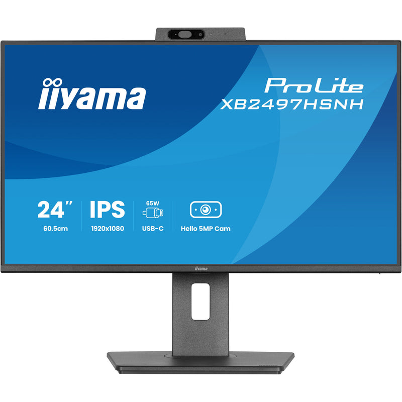 Load image into Gallery viewer, Iiyama prolite xb2497hsnh-b1 23.8 monitor (zwart, hdmi, displayport, lan, audio, usb-c, webcam)
