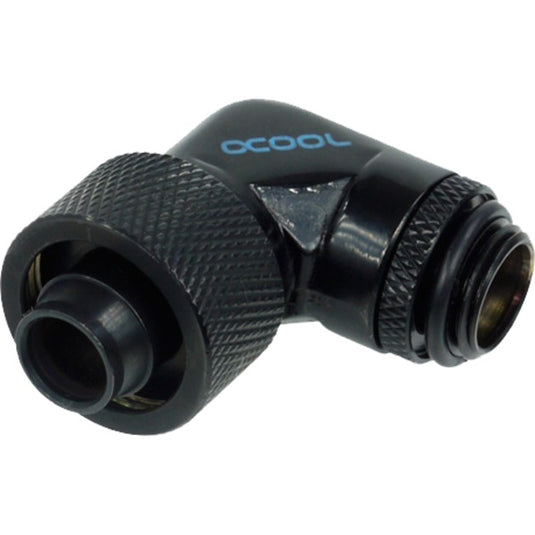 Alphacool 16 10 compression fitting 90° draaibaar g1 4 verbinding (zwart)