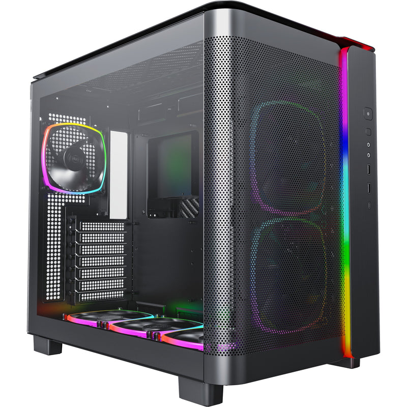 Load image into Gallery viewer, Montech king 95 pro midi tower behuizing (zwart | 2x usb-a | 1x usb-c | rgb | tempered glass)
