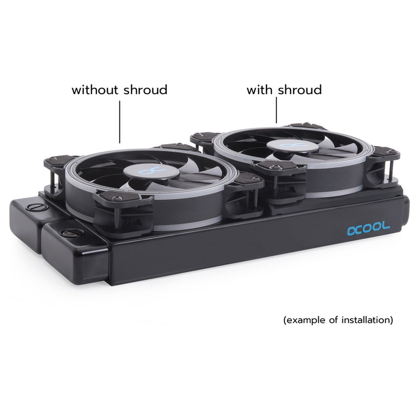 ギャラリービューアに画像をロードする, Alphacool shroud decoupling 120mm (7mm thick) inbouwframe (zwart)
