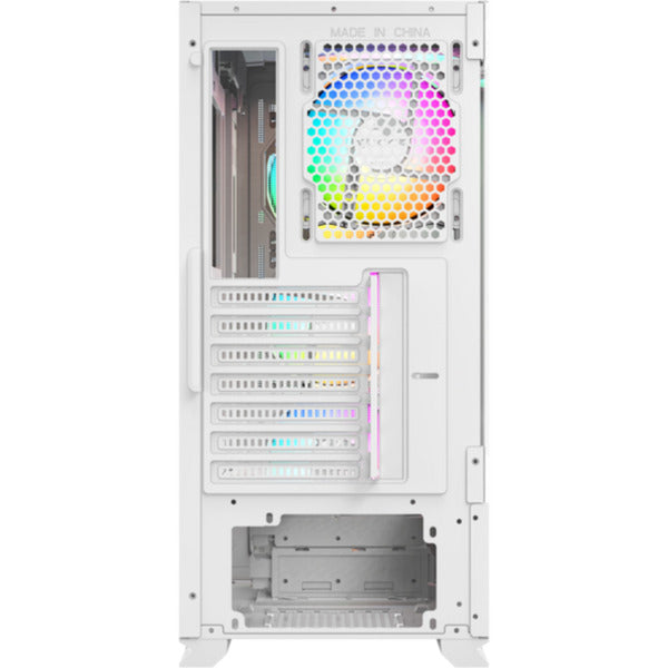 Afbeelding laden in galerijviewer, Xyz pc gear airone 300-x mesh midi tower behuizing (wit | 1x usb-a | 1x usb-c | tempered glass)
