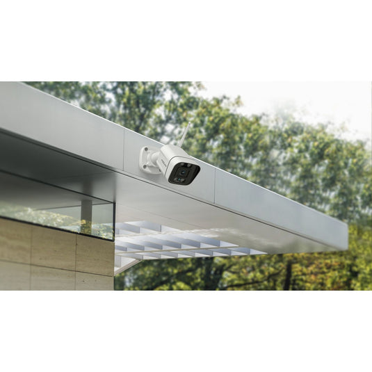 Foscam v8p, 4k 8mp dual-band wifi beveiligingscamera (wit, met geluid- en lichtalarm)
