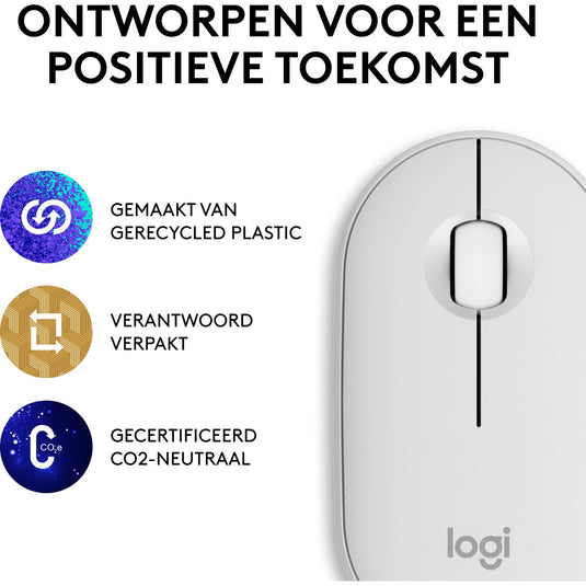 Logitech pebble mouse 2 m350s (wit)