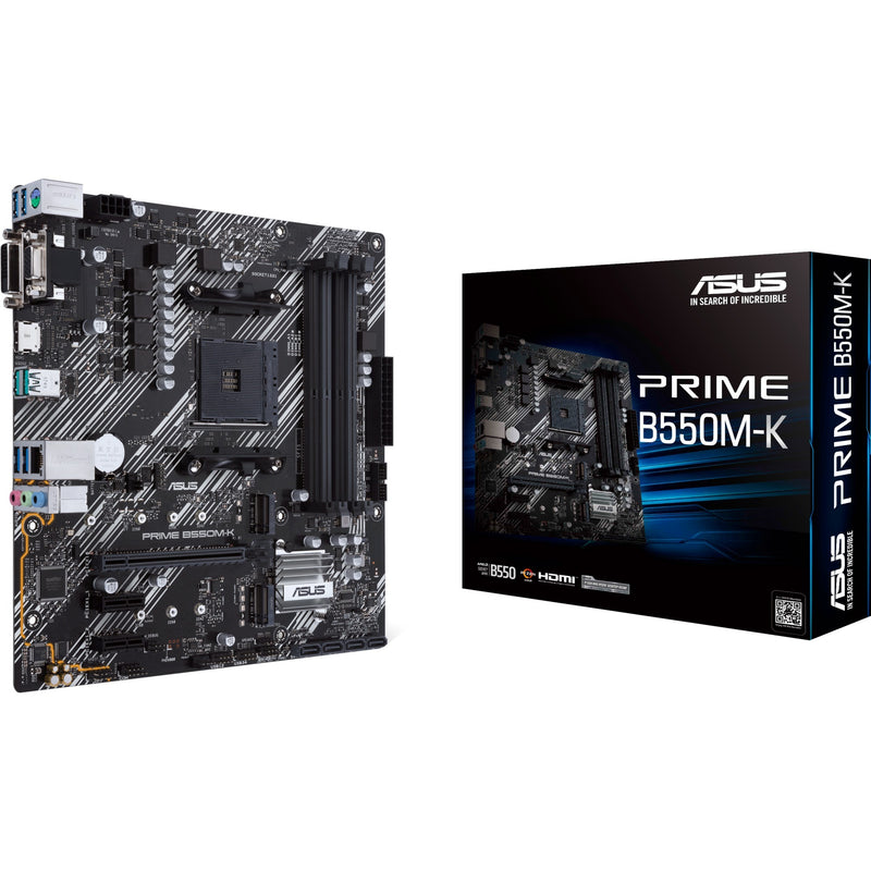 Afbeelding laden in galerijviewer, Asus prime b550m-k socket am4 moederbord (zwart wit, raid, gb-lan, sound, µatx)
