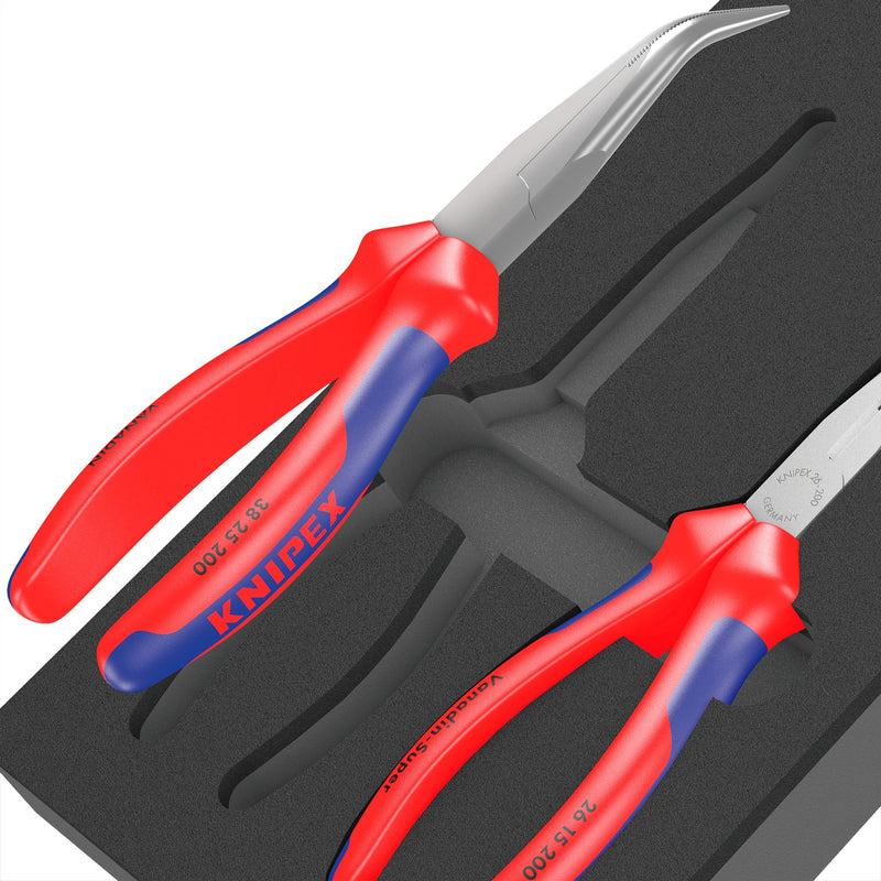 ギャラリービューアに画像をロードする, Wera 9781 schuimrubberen inzetstuk met knipex tangen set 2, 3‑delig tangenset (zwart grijs, in schuiminzet voor werkplaatswagen)

