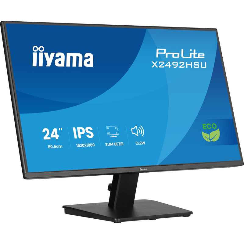 Load image into Gallery viewer, Iiyama prolite x2492hsu-b1 24 monitor (zwart (mat), hdmi, displayport, 2x usb-a)
