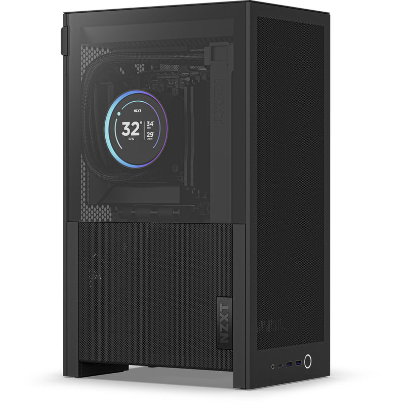 Load image into Gallery viewer, Nzxt h2 flow mini tower behuizing (zwart | 2x usb-a | 1x usb-c | tempered glass)
