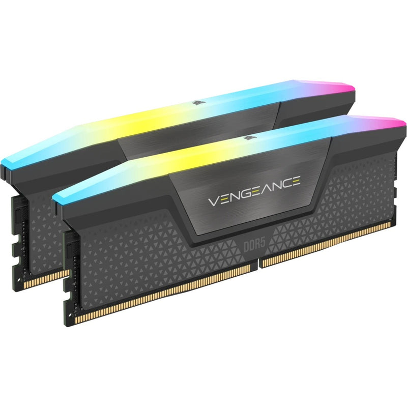Afbeelding laden in galerijviewer, Corsair vengeance rgb 32 gb ddr5-6400 (2x 16 gb) werkgeheugen (zwart, cmh32gx5m2b6400z36, xmp, expo)

