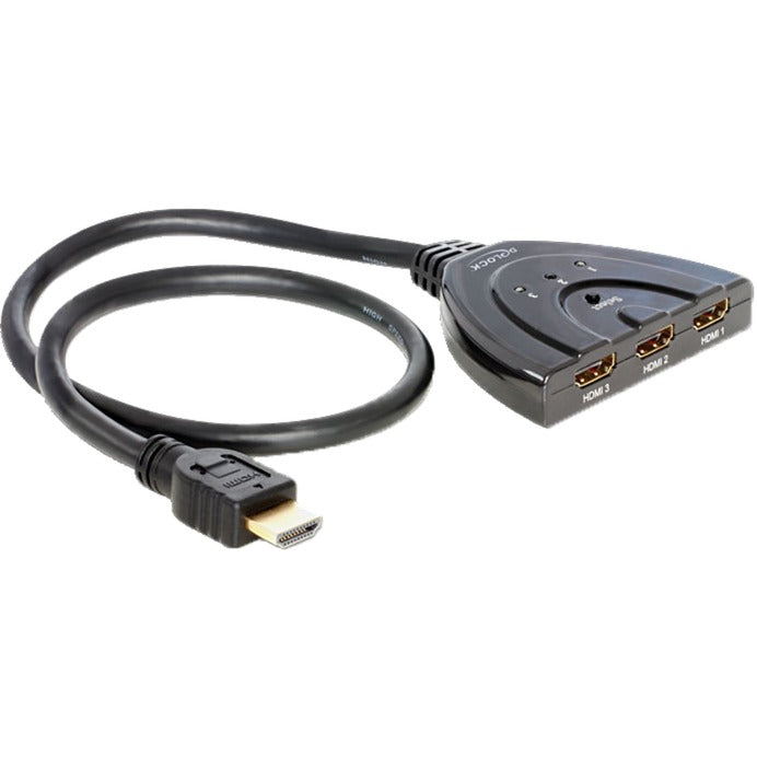 Afbeelding laden in galerijviewer, Delock 3x hdmi naar 1x hdmi switch (zwart, 60 centimeter)
