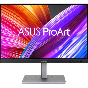Asus proart display pa248cnv 24 monitor (zwart zilver, 75 hz, hdmi, displayport, usb, lan, audio)