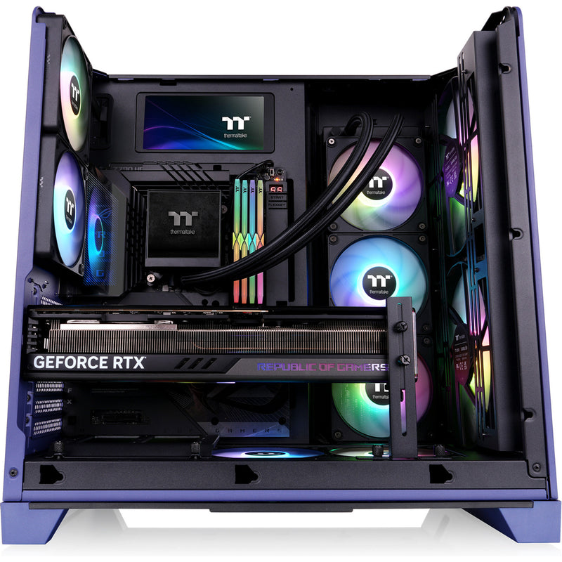 Load image into Gallery viewer, Thermaltake view 390 air future dusk midi tower behuizing (paars | 2x usb-a | 1x usb-c | tempered glass)
