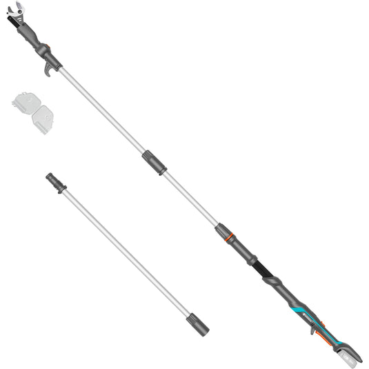 Gardena accu-telescooptakkenschaar highcut 360 18v p4a solo boomschaar (donkergrijs turquoise, accu en oplader niet inbegrepen, power for all alliance)