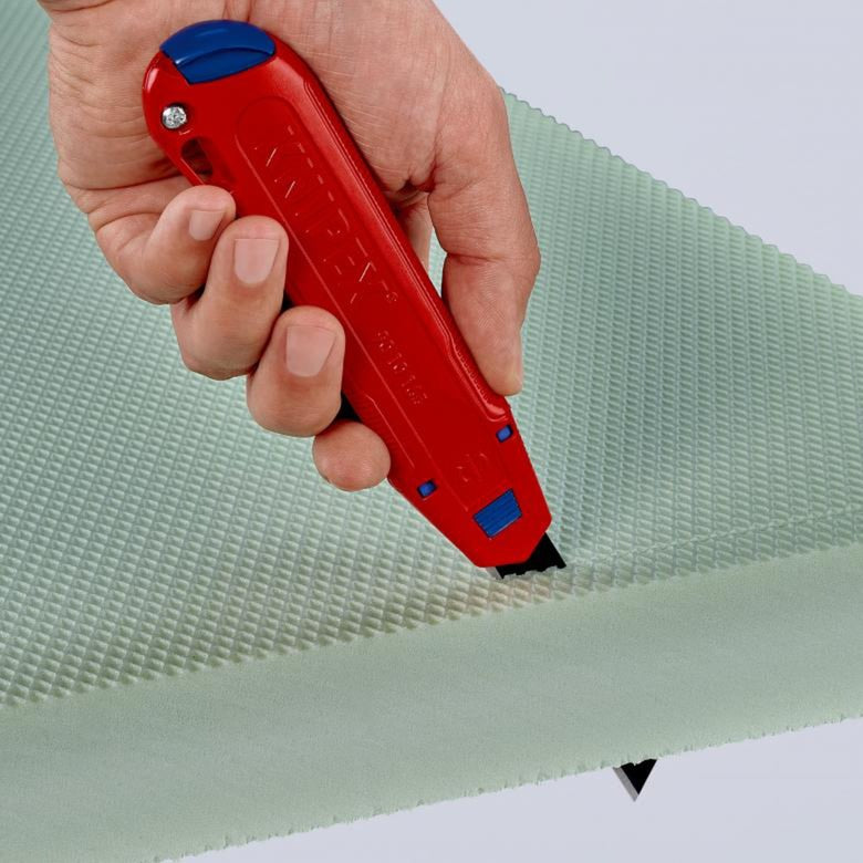 Laden Sie das Bild in Galerie -Viewer, Knipex cutix universele mes stanleymes (rood blauw, incl. 2 mesbladen)
