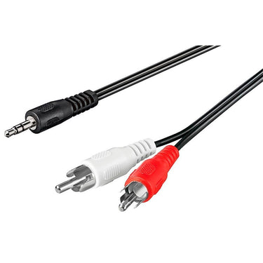 Goobay 3,5 mm jack > 2x tulp kabel (zwart, 10 meter, stereo)