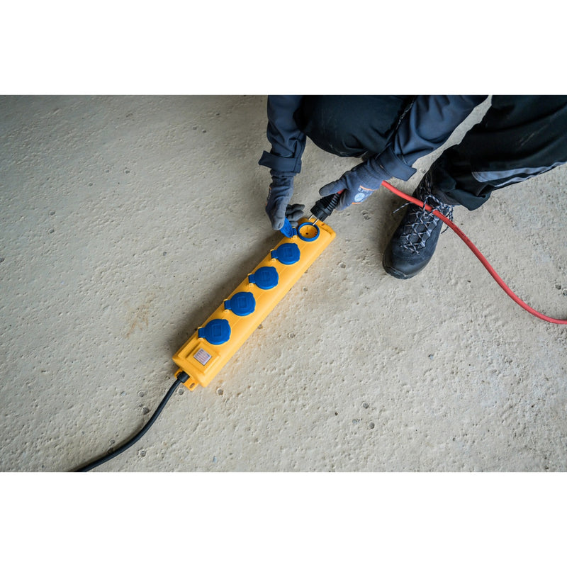 Load image into Gallery viewer, Brennenstuhl super-solid sl 554 stekkerverdeler outdoor stekkerdoos stekkerdoos (geel blauw)
