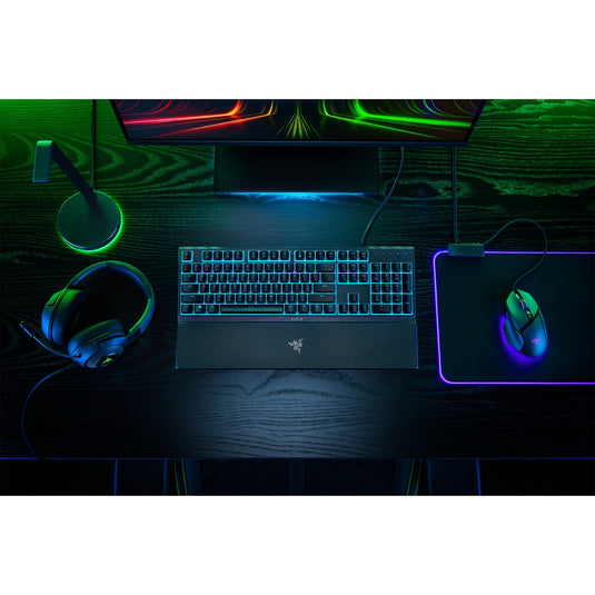Razer ornata v3 x low profile rgb gaming toetsenbord (zwart, us lay-out (qwerty), membraan, 100%)
