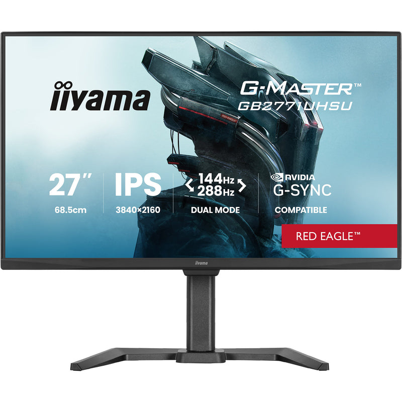 Load image into Gallery viewer, Iiyama g-master red eagle gb2771uhsu-b1 27 4k uhd gaming monitor (zwart (mat), 2x hdmi, displayport, 2x usb-a, 2x usb-c, 144 hz 288 hz)
