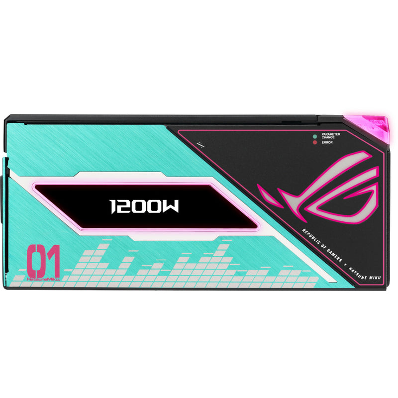 Afbeelding laden in galerijviewer, Asus rog thor platinum iii hatsune miku edition modulaire 1200 watt voeding (zwart, 1x 12v-2x6, 4x pcie)

