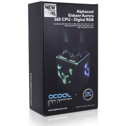 Alphacool eisbaer 360 aurora hpe waterkoeling (zwart)