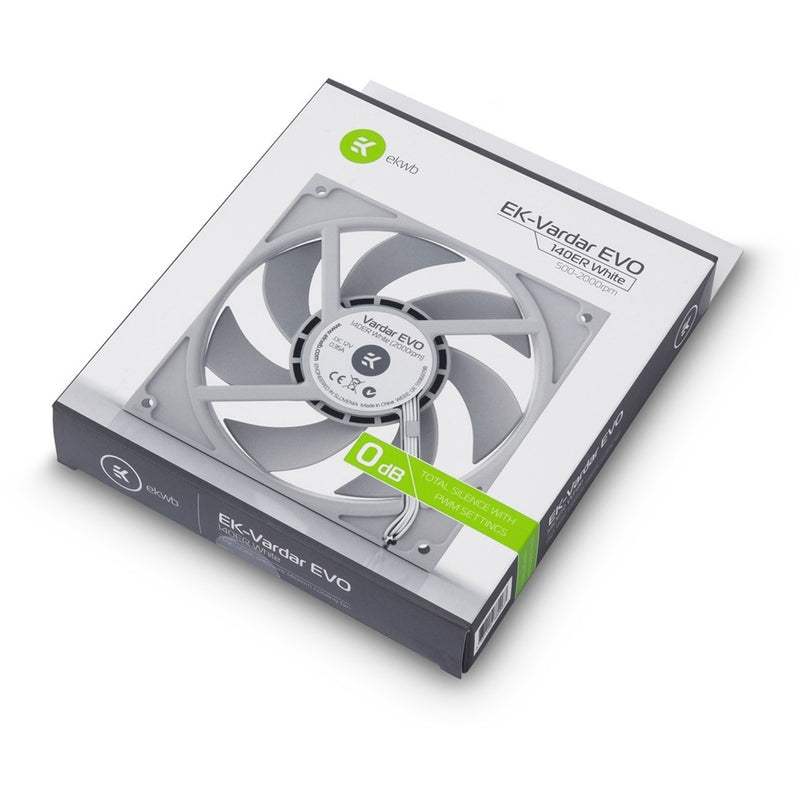 Load image into Gallery viewer, Ekwb ek-vardar evo 140er white bb (500-2000) case fan (140 x 140 x 25 mm, pwm)
