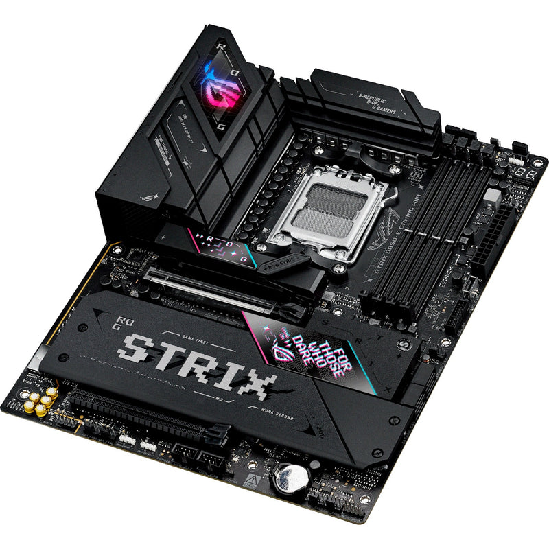 Load image into Gallery viewer, Asus rog strix b850-e gaming wifi socket am5 moederbord (zwart, raid, 5gb-lan, wi-fi 7, bt, sound, atx)

