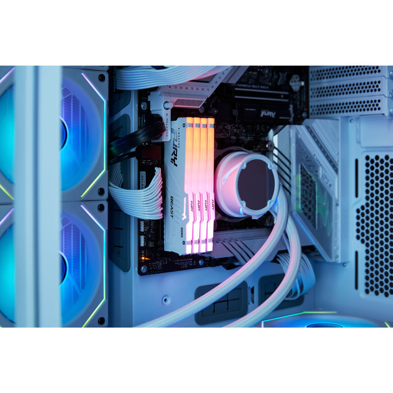 ギャラリービューアに画像をロードする, Kingston fury beast rgb 16 gb ddr5-5600 (1x 16 gb) werkgeheugen (wit, kf556c40bwa-16, xmp 3.0)
