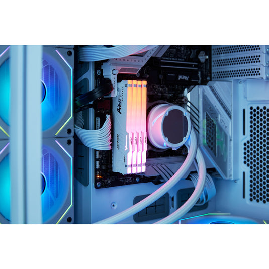 Kingston fury beast rgb 16 gb ddr5-5600 (1x 16 gb) werkgeheugen (wit, kf556c40bwa-16, xmp 3.0)