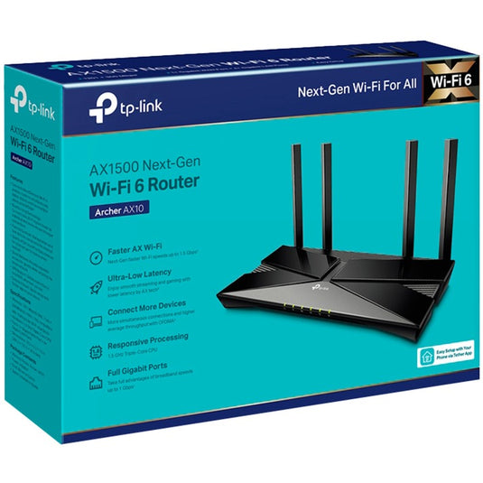 Tp-link archer ax10 router (zwart)