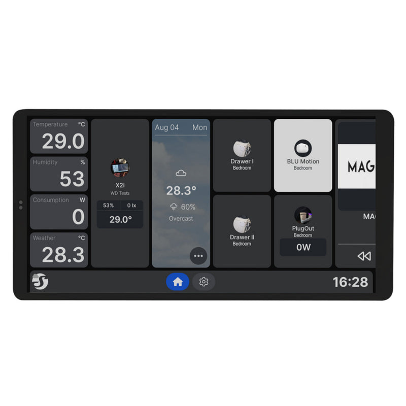 Load image into Gallery viewer, Shelly wall display x2i bedieningspaneel (zilver, touchscreen, wi-fi 6, bluetooth 5.4)
