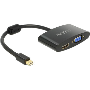 Delock mini displayport > vga hdmi adapter (zwart, 0,18 meter)