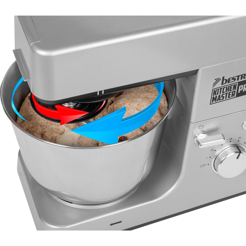 Load image into Gallery viewer, Bestron akm1600s 4-in-1 keukenmachine kitchen master pro (zilver)
