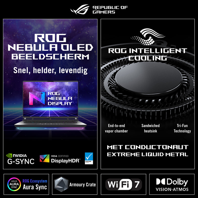 Afbeelding laden in galerijviewer, Asus rog strix scar 16 g635lx-rw042w 16 copilot+ gaming laptop (zwart | core ultra 9 275hx | rtx 5090 | 64 gb | 1 tb ssd + 1 tb ssd)
