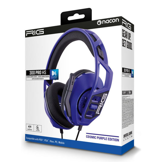 Nacon rig 300 pro hs cosmic over-ear gaming headset (paars, playstation 4, playstation 5, windows, nintendo switch)