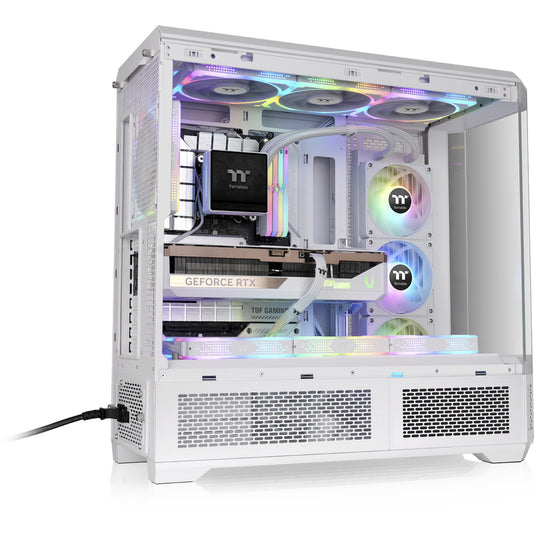 Thermaltake view 600 tg snow big tower behuizing (wit | 2x usb-a | 1x usb-c | tempered glass)