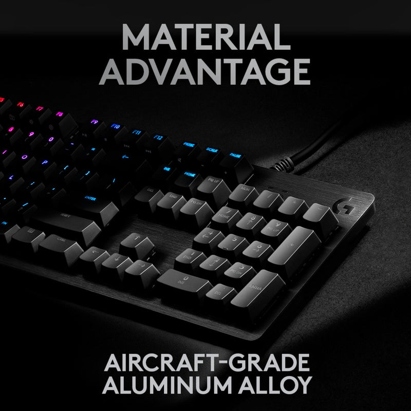 Load image into Gallery viewer, Logitech g512 carbon lightsync rgb mechanical gaming keyboard (zwart, us-international lay-out (qwerty), gx brown, 100%, rgb leds)
