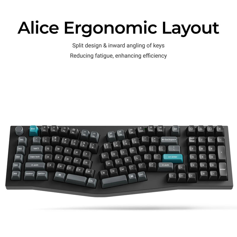 Load image into Gallery viewer, Keychron q13 ultra-m1 8k wireless custom mechanical keyboard (zwart, us lay-out (qwerty), silk pom red, 96%, rgb, hot swap, 8k, 2.4 ghz | bluetooth 5.2 | usb-c)
