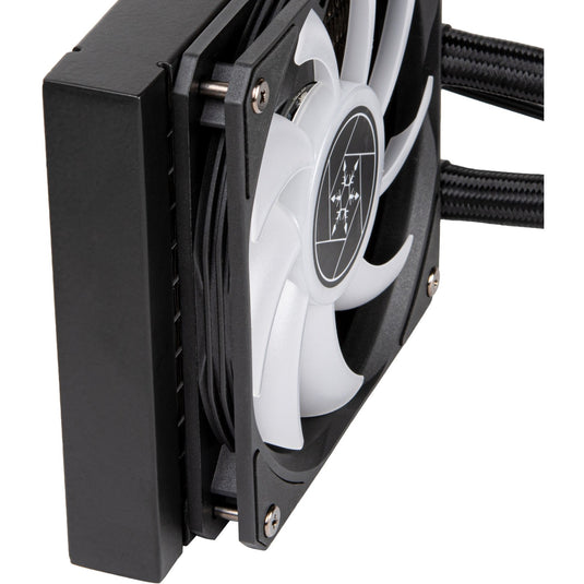 Silverstone vida 120 slim waterkoeling (zwart)