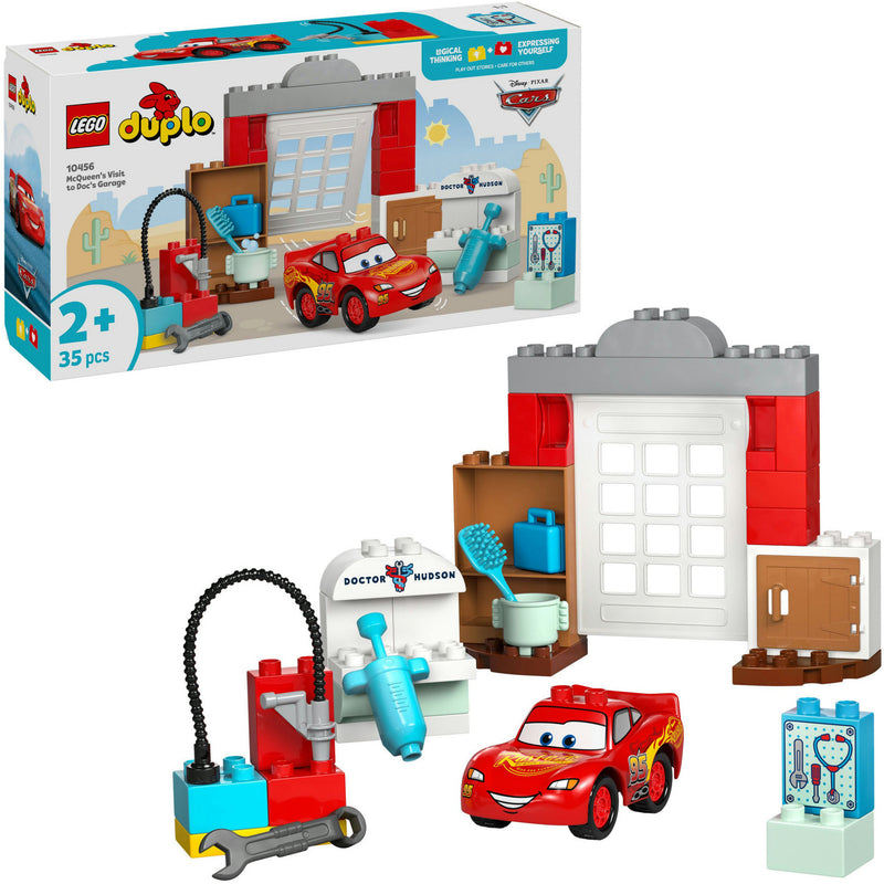 Load image into Gallery viewer, Lego duplo 10456 mcqueens bezoek aan docs garage
