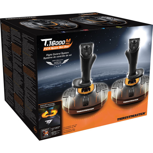 Thrustmaster t.16000m fcs space sim duo joystick (zwart oranje, pc)